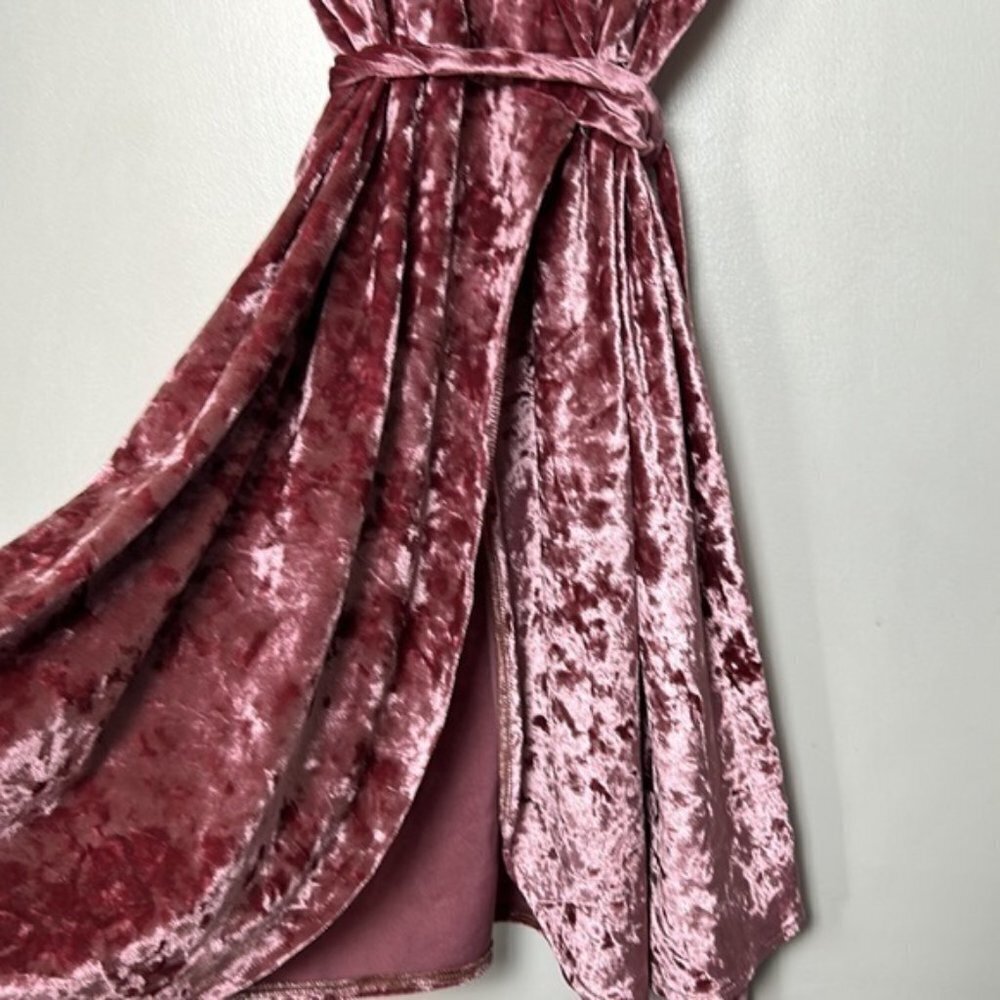 Show Me Your Mumu Andrea Crushed Velvet Wrap Dress S - Picture 5 of 11